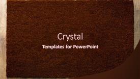  Presentation with welcome - Beautiful presentation design featuring blank-dark-brown-welcome-mat backdrop and a wine colored foreground