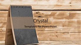  Presentation with blank - Colorful slide deck enhanced with blank desk calendar on old backdrop and a coral colored foreground