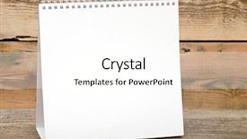  Presentation with blank note book and wooden - Presentation theme featuring blank desk calendar on wooden background and a white colored foreground