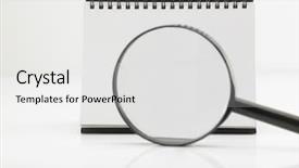  Presentation with glass - Presentation design consisting of blank destop calendar and magnifier background and a white colored foreground