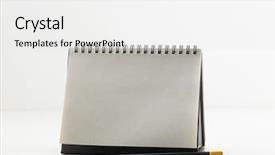  Presentation with blank - Presentation design featuring blank destop calendar with pencil background and a  colored foreground