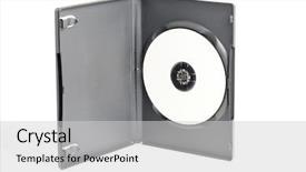  Presentation with trauma case - Audience pleasing theme consisting of blank dvd in plastic case backdrop and a light gray colored foreground
