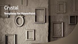  Presentation with rough - Presentation design consisting of blank empty photo frames background and a gray colored foreground