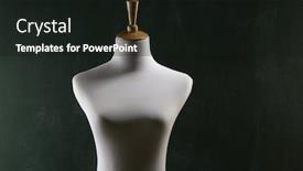  Presentation with mannequin - Slide set featuring blank-female-mannequin-in-front background and a black colored foreground