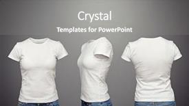  Presentation with feminine - Slide deck enhanced with blank feminine t-shirt background and a gray colored foreground