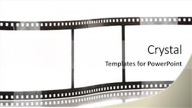  Presentation with film strip - Amazing slide deck having blank film strip isolated backdrop and a white colored foreground