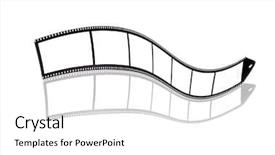  Presentation with film reel - Theme having blank film strip background and a white colored foreground