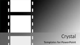  Presentation with film strip - Colorful presentation theme enhanced with blank film strip backdrop and a light gray colored foreground