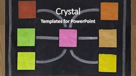  Presentation with flowchart - Cool new presentation with blank flowchart mind map backdrop and a dark gray colored foreground