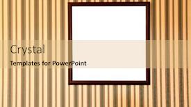  Presentation with frame - Beautiful presentation theme featuring blank-frame-on-wall backdrop and a yellow colored foreground