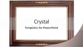  Presentation with picture frame - Slide set with blank frames - picture frame isolated on white background and a white colored foreground