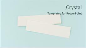  Presentation with gift - Slide set featuring blank-gift-card-on-blue background and a sky blue colored foreground