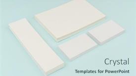  Presentation with gift - Beautiful presentation theme featuring blank-gift-card-on-blue backdrop and a sky blue colored foreground