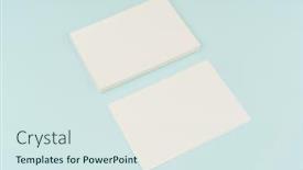  Presentation with gift - Presentation design consisting of blank-gift-card-on-blue background and a sky blue colored foreground