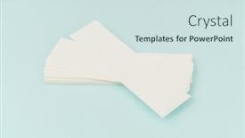  Presentation with gift - PPT theme with blank-gift-card-on-blue background and a sky blue colored foreground