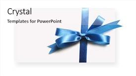  Presentation with satin - Presentation theme enhanced with blank gift tag tied background and a white colored foreground