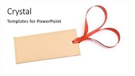  Presentation with satin - Cool new presentation design with blank gift tag tied with red satin ribbon backdrop and a white colored foreground
