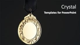  Presentation with gold medal - PPT layouts having blank-gold-medal background and a black colored foreground