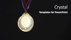  Presentation with medal - Slides having blank-gold-medal background and a black colored foreground
