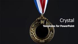  Presentation with gold medal - PPT layouts featuring blank-gold-medal background and a black colored foreground