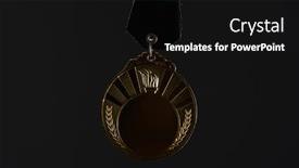  Presentation with gold medal - Cool new theme with blank-gold-medal backdrop and a black colored foreground