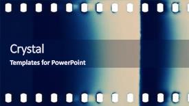  Presentation with film strip - PPT theme consisting of blank grained film strip texture background and a navy blue colored foreground