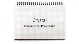  Presentation with drafting - PPT theme featuring drafting notebook isolated on white background and a white colored foreground