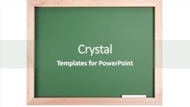  Presentation with green chalkboard - Presentation theme featuring blank green chalkboard isolated background and a ocean colored foreground