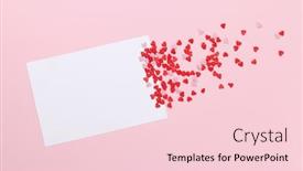  Presentation with birthday greetings - Colorful PPT theme enhanced with heart shaped sweets holiday template backdrop and a lemonade colored foreground