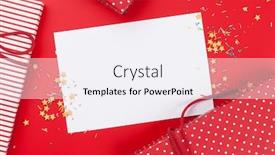  Presentation with birthday greetings - Beautiful presentation design featuring boxes and sweets holiday template backdrop and a sky blue colored foreground