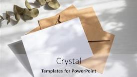  Presentation with greeting card - PPT theme enhanced with blank-greeting-card-invitation-mockup background and a sky blue colored foreground