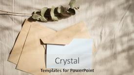  Presentation with greeting card - Theme enhanced with blank-greeting-card-invitation-mockup background and a soft green colored foreground