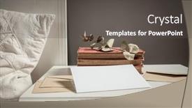  Presentation with greeting card - Theme with blank-greeting-card-invitation-mockup background and a dark gray colored foreground