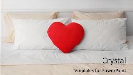 Presentation with heart shaped book page - Audience pleasing presentation theme consisting of home template logo - blank heart shaped pillow backdrop and a soft green colored foreground