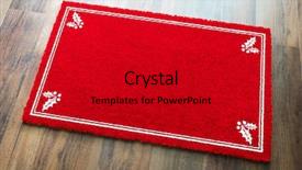  Presentation with welcome - Presentation having blank holiday red welcome mat background and a black colored foreground