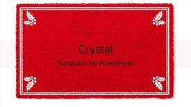  Presentation with christmas holly - Cool new presentation with blank holiday red welcome mat backdrop and a black colored foreground