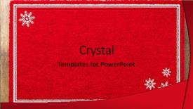  Presentation with snow flakes - Amazing PPT theme having blank holiday red welcome mat backdrop and a black colored foreground