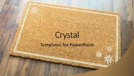  Presentation with snow flakes - Slides consisting of blank holiday welcome mat background and a yellow colored foreground