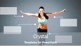  Presentation with infographic - Theme enhanced with blank infographic chart panels background and a gray colored foreground