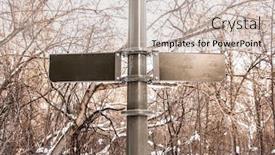  Presentation with pointer - Slide deck having blank-information-pointer-in-park background and a soft green colored foreground