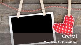  Presentation with blank - Beautiful PPT theme featuring blank instant photo and red backdrop and a dark gray colored foreground