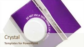  Presentation with blank - Colorful presentation design enhanced with blank label carton of heavy backdrop and a sky blue colored foreground