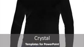  Presentation with black man - Presentation theme featuring blank-man-black-long-sleeves background and a dark gray colored foreground