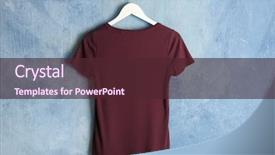  Presentation with maroon - Presentation theme featuring blank maroon t-shirt background and a tawny brown colored foreground
