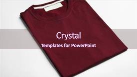  Presentation with maroon - PPT theme having blank maroon t-shirt background and a tawny brown colored foreground