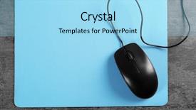  Presentation with computer keyboard and mouse - Audience pleasing presentation design consisting of blank mat and computer mouse backdrop and a arctic colored foreground