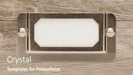  Presentation with cabinet - Colorful slide deck enhanced with blank-metal-file-cabinet-label backdrop and a coral colored foreground