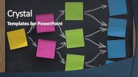  Presentation with blue flow - Beautiful PPT layouts featuring blank mind map flow diagram backdrop and a dark gray colored foreground