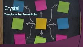  Presentation with mind map diagram - PPT theme enhanced with blank mind map or flow background and a tawny brown colored foreground