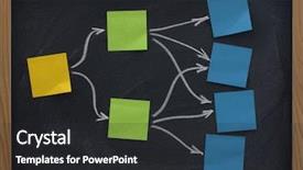  Presentation with mind map diagram - Presentation theme having blank mind map or flow background and a dark gray colored foreground